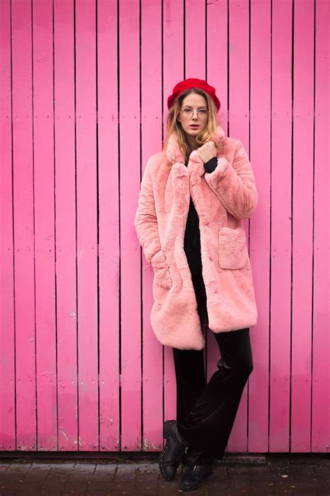 giselle faux fur jas roze vousvintagecom  fashion store