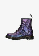 dr martens viper croc veter plateaustiefelette zwartlila zalandoch