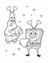 Spongebob Esponja Patricio Patrick Colorir Ausmalbilder Corazones Imprimir sketch template
