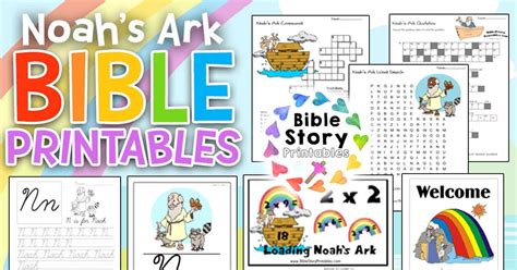 noahs ark bible printables bible story printables
