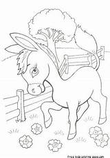 Donkey Coloring Printable Pages Kids Baby Farm Tail Riscos Do Total Views Preschool Freekidscoloringpage 2601 Party sketch template
