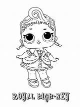 Lol High Pages Surprise Color Royal Coloring Ney Doll Print Dolls Glam Club Printable Kids Printanje Za идеи раскраски Categories sketch template