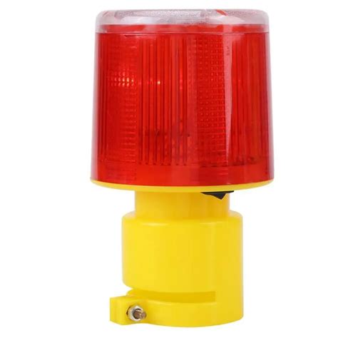 red rotating beacon warning light lamp solar led emergency warning