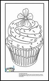 Coloring Pages Cupcake Cupcakes Sprinkles Food Colouring Hard Printable Flower Template Cute Teamcolors Sheets Choose Board Visit Detailed Ministerofbeans Topper sketch template