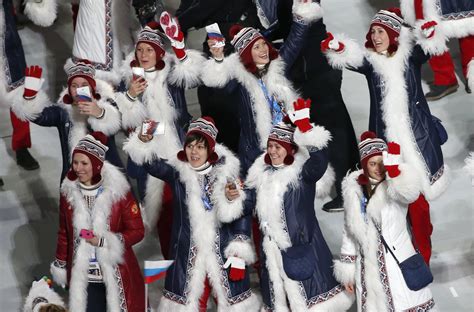 Photos Russia S Athletes Were Chaperoned To The 2018 Winter Olympics