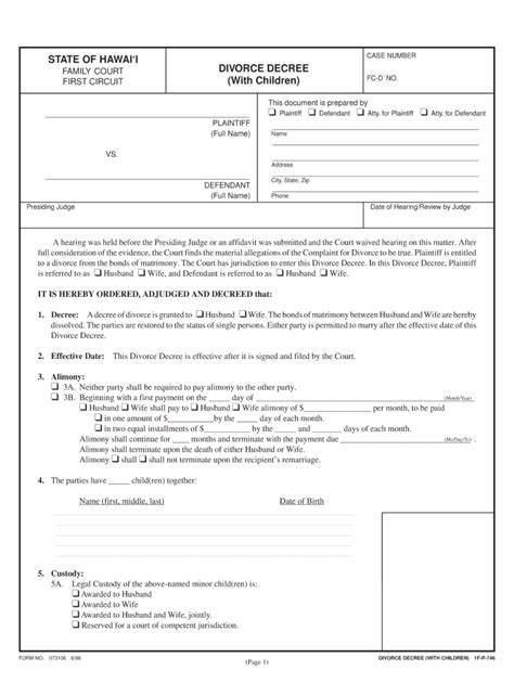 divorce decree form fill   sign printable  template signnow