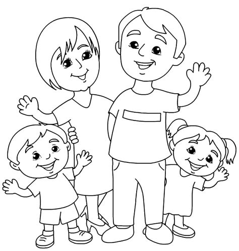 printable happy family day coloring page  printable coloring