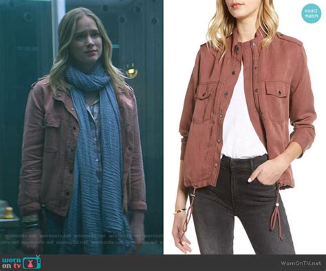 wornontv beck s pink utility jacket on you elizabeth lail clothes and wardrobe from tv