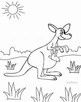 Kangaroo Coloring Pages Kids Printable Baby Cool2bkids Color Print Sheets Children Getcolorings Animal sketch template