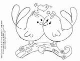 Uccellini Innamorati Disegno Creativi Bimbi sketch template