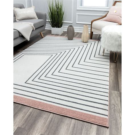 milani howlite modern pink zebra black  white area rug bed bath