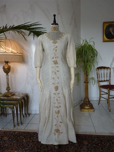 exquisite embroidered day dress ca 1910 dresses