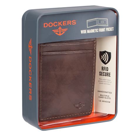 dockers dockers rfid front pocket wallet  magnetic closure