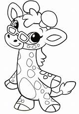 Giraffe Coloring Cute Cartoon Pages Printable Leapfrog Baby Animal Kids Official Description sketch template