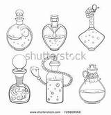 Bottle Potion Tattoo Doodle Drawing Bottles Tattoos sketch template