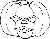 Pumpkin Coloring Halloween Pages Mask Kids Printable sketch template