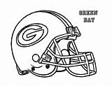 Coloring Bay Designlooter Packers Helmet Football Green Kids sketch template