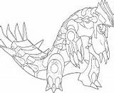 Coloring Groudon Pages Primo Pokemon Legendary Generation Printable sketch template
