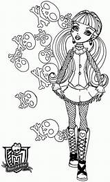 Draculaura Coloring Pages Monster High Colouring Popular Sheets Printable Coloringhome sketch template