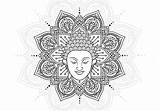 Buddha Kopf Mandalas Kostenlos Vecteezy Indian Ensino Bearbeiten sketch template