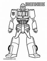 Ironhide Coloring Pages Transformers sketch template