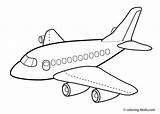 Coloring Kids Pages Jet Airplane Plane Color Sheets Drawing Printable Discover sketch template