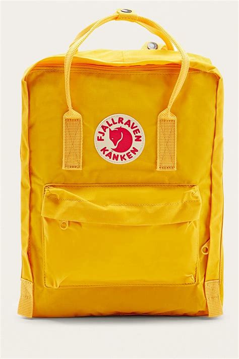 fjallraven kanken classic warm yellow backpack urban outfitters uk