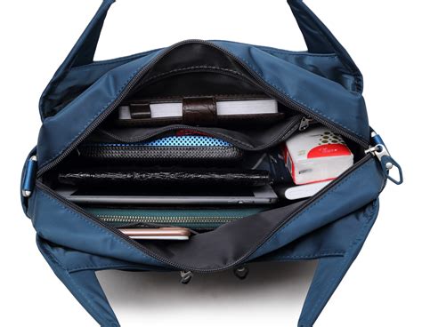 la packmore waterproof nylon crossbody bags multi pocket shoulder bag travel purse  handbag