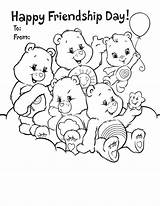 Coloring Pages Friendship Friends Printable Care Bears Friend Bff Bear Campfire Wonderheart Color Quotes Cute Happy Cards Preschoolers Print Printables sketch template