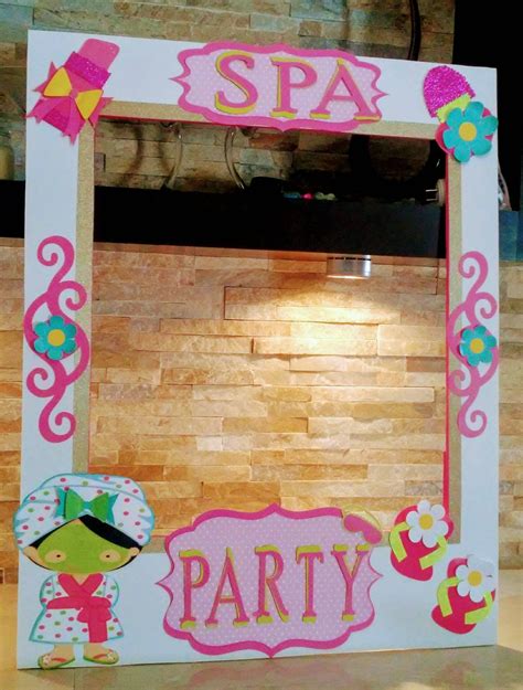 spa slumber photo booth frame girl spa party spa birthday parties