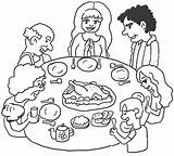 Thanksgiving Dinner Coloringonly sketch template