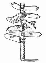 Drawing Arrows Signpost Arrow Wegweiser Direction Signs Many Drawn Sign Road Pointing Directional Zeichnen Line Draw Vector Post Open Other sketch template