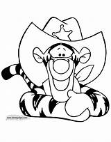 Tigger Coloring Pages Disneyclips Cowboy Funstuff sketch template