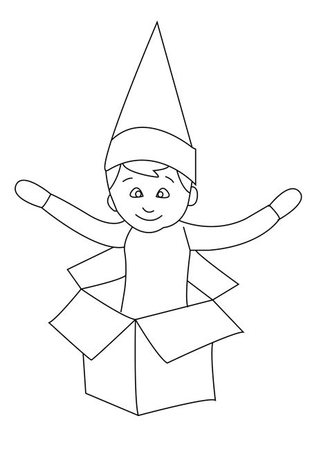 elf   shelf printable coloring pages