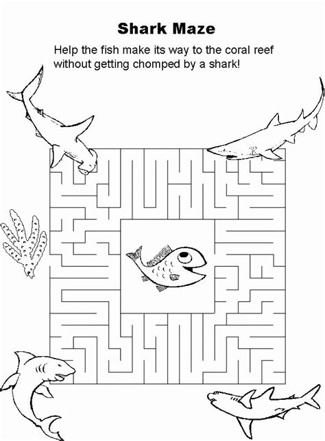 fun preschool worksheets  printable shark activities shark week