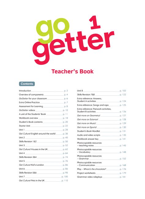 g go getter 1 teacher s bo teacher s book getter introduction p go