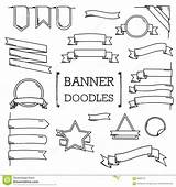 Banner Doodle Drawing Styles Hand Illustration Preview sketch template