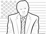 Trump Donald Coloring Pages Flag Printable American President Book Color Print Template Sketch Kids Presidential Books 45th Election Adult Adults sketch template