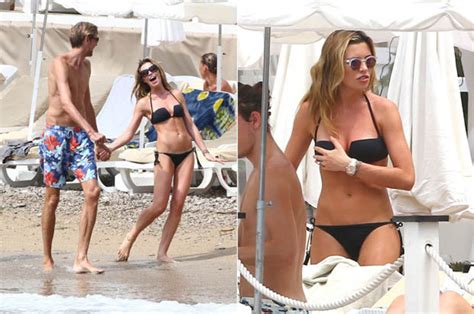 abbey clancy flaunts model figure on romantic holiday with