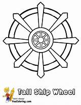Coloring Pages Ship Boats Ships Wheel sketch template