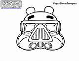 Coloring Angry Birds Wars Star Pages Pigs Strom Pig Troopers Printable Yoda Bird Vader Darth Dot Boss Print Ii Trooper sketch template