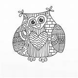 Coloring Pages Owl Doodle Printable Print Kids Abstract Kleurplaten Doodles Cool Owls Colouring Romero Color Britto Cute Colour Adults Sheet sketch template