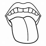 Coloring Tongue sketch template