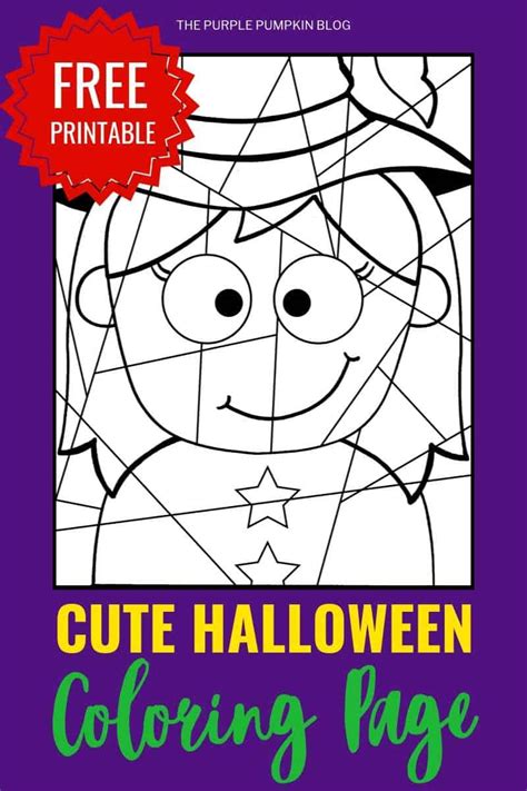 printable halloween witch coloring sheet  kids