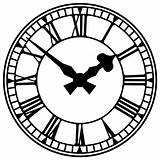 Clock Drawing Old Face Clocks Faces Getdrawings sketch template