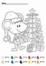 Coloring Pages Worksheets Addition Christmas Printable Math sketch template