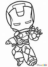 Iron Man Coloring Pages Chibi Superheroes Avengers Marvel Cartoon Superhero Drawdoo sketch template