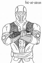 Mortal Kombat Coloring Scorpion Subzero раскраски мортал комбат Entitlementtrap распечатать sketch template