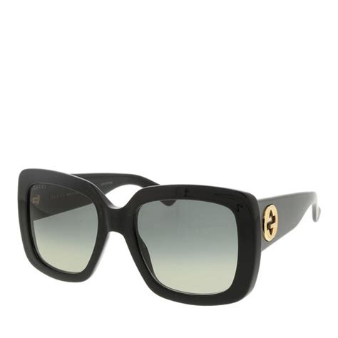 gucci gg0141sn 001 53 woman acetate black grey sunglasses fashionette