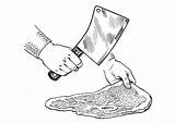 Knife Coloring Chopping Drawing Butcher Pages Large Getdrawings Edupics sketch template